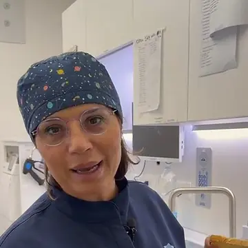 La Dott.ssa Antonella Conte nel laboratorio